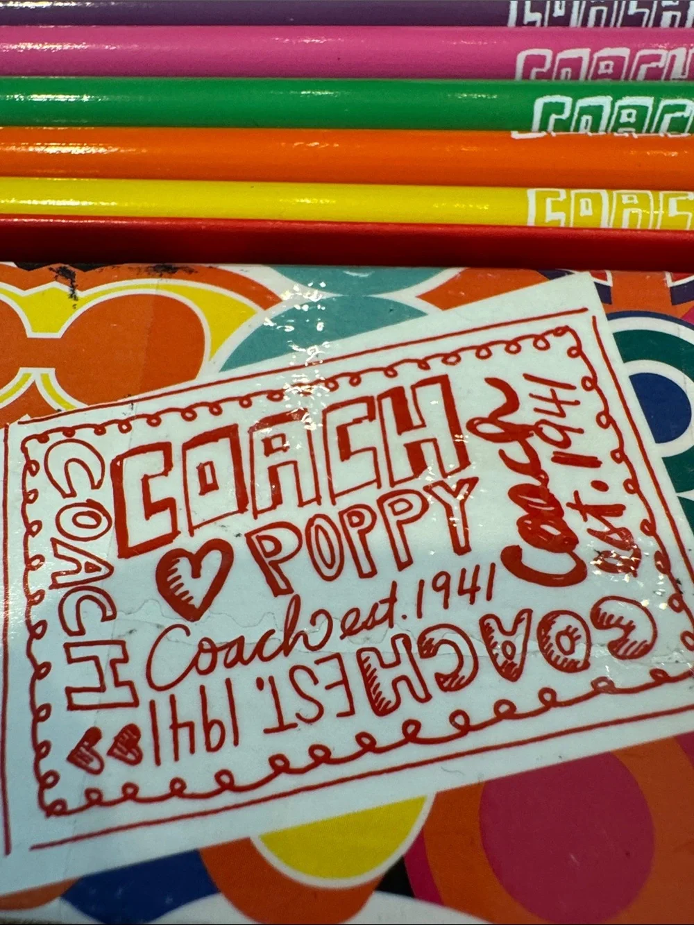 Coach colorful poppy